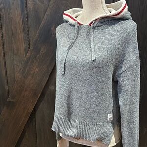 Roots cabin heathered grey knit style hoodie size xs